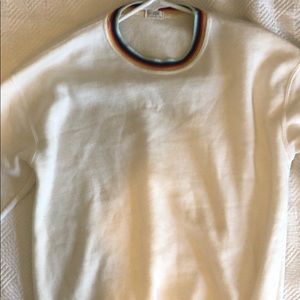 Brandy Melville Crew Neck w/ Rainbow Detailing